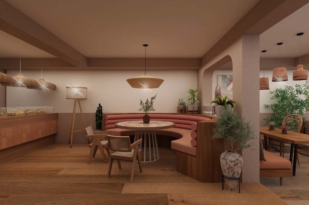 Tribeca Cafe Restaurant - Derun architecture and interior design - commercial and hospitality design - cafe design - Turkey and UAE