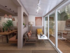 Tribeca Cafe Restaurant - Derun architecture and interior design - commercial and hospitality design - cafe design - Turkey and UAE